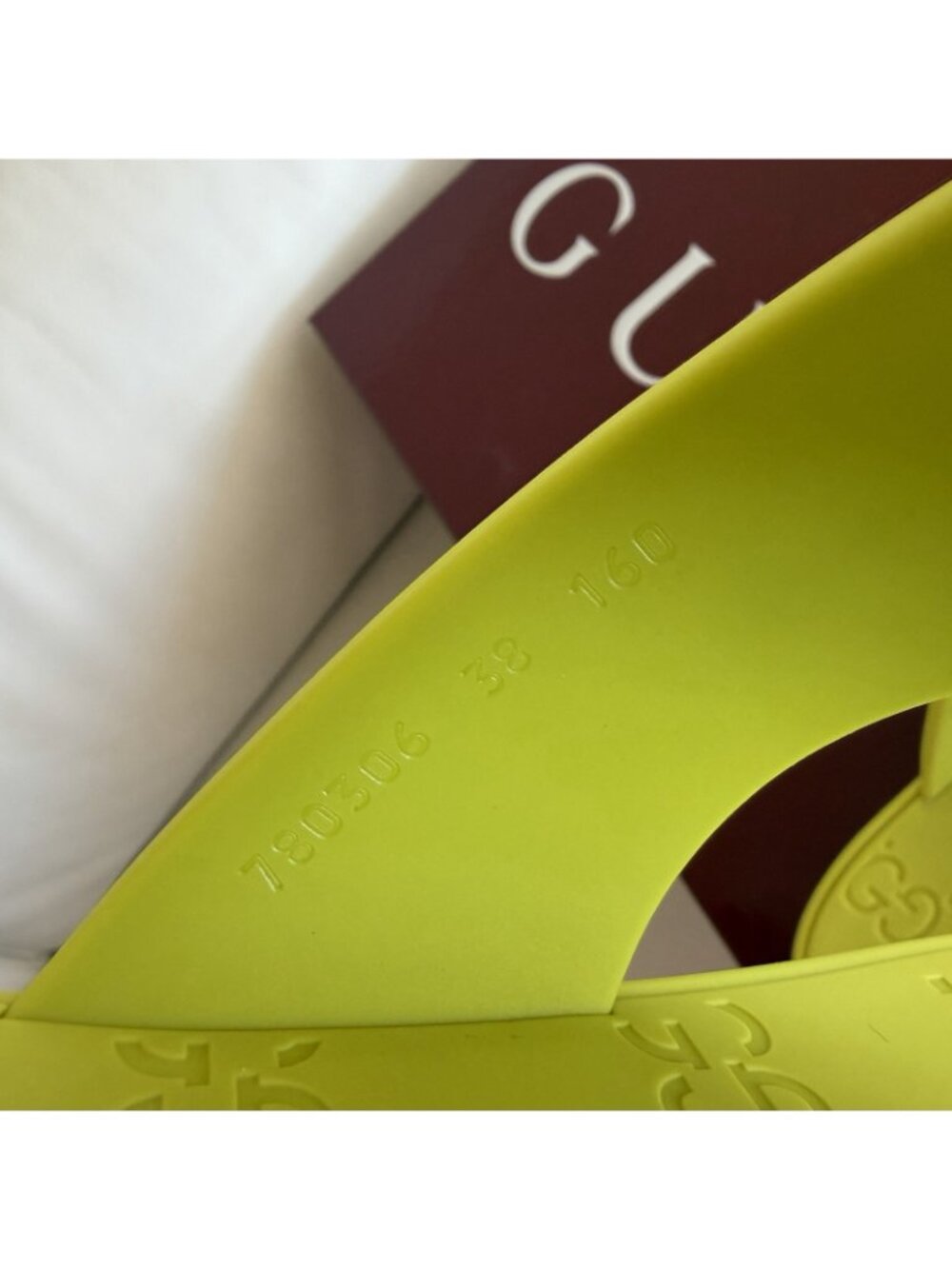 NEW Gucci Women's Thong Sandals Shoes Horsebit Green GG Sz 38 100% Authentic - Picture 7 of 10